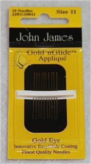 John James Gold N Glide Size 11 Applique Needles