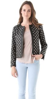 Diane von Furstenberg Kate Studded Leather Jacket