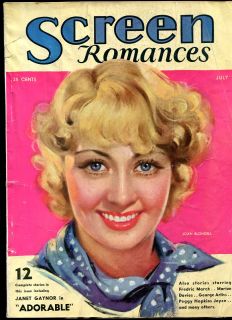  Romances Jul 1933 Jjoan Blondell Janet Gaynor Marion Davies