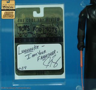 James Roday Signed Vintage Double Telescoping Darth Vader Psych Prop