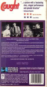 VHS Caught James Mason Robert Ryan Film Noir