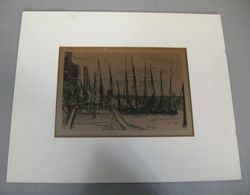 Original James Abbott Whistler Billingsgate Etching C 1859 Painting