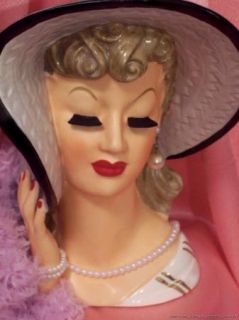   Headvase Lady Head Vase Hollywood Diva Joan Crawford EXC NR