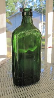 Vintage Emerald Green James Buchanan Co Glascow Scotland Liquor Bottle