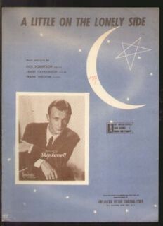 Little on The Lonely Side 1944 Skip Farrell Sheet Music