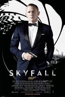 James Bond Daniel Craig poster SKYFALL ONE SHEET BLACK New Movie