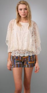 Free People Crissy's Draped Lace Top