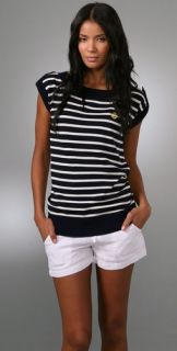 Juicy Couture Striped Flutter Sweater