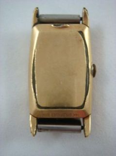 Vintage 14k Gold Filled Lord Elgin Mens Dress Watch Movement Deco