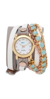 La Mer Collections St. Tropez Chain Wrap Watch