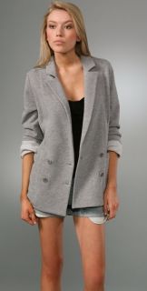Juicy Couture Fleece Double Breasted Blazer