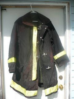 Janesville Black With Yellow #1252 Fireman Firefighter Jacket Turnout