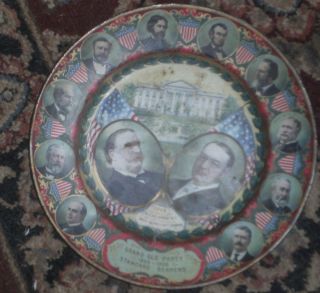 William Howard Taft and James Schoolcraft Sherman 1908 Campaign Tin