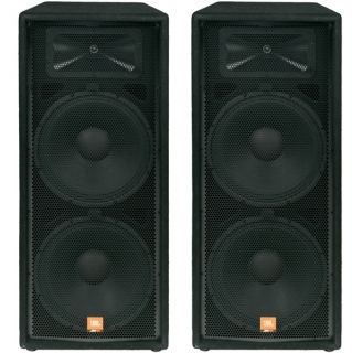 Pair JBL 4000W JRX125 Dual 15 PA Speakers JRX 125