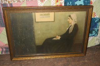  Old Print Whistlers Mother by James Whistler in Original 8 x 12 Frame