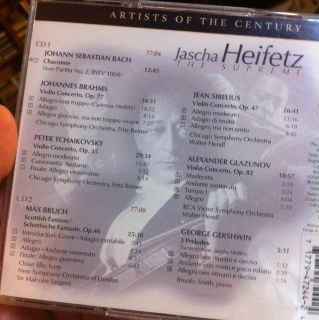 Jascha Heifetz The Supreme 2 CD Set Classical
