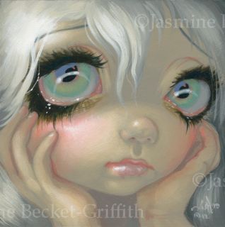 Fairy Face 195 Jasmine Becket Griffith Big Eye Faerie Goth Signed 6x6