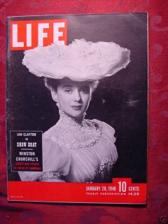Life Mag January 28 1946 Jan Clayton Winston Churchill