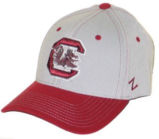 South Carolina Gamecocks USC Cocks Gray Overcast Flex Fit Fitted Hat