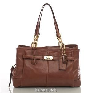 Coach 17811 Walnut Brown Chelsea Leather Jayden Carryall Tote