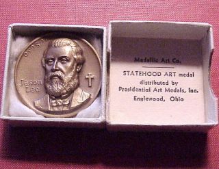 Jason Lee Oregon Missionary Medallic Art Co Statehood Bronze