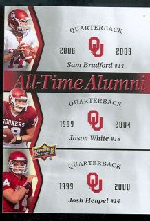 Oklahoma Sooners Sam Bradford Jason White Josh Heupel All Time Alumni