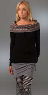 M Missoni Long Sleeve Top with Cowl Neck