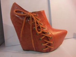 Jeffrey Campbell ZUP Bootie Wedge Boots Low Ankle Bootie Sz 7M MSRP
