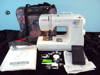 Pre Owned JANOME Jem Gold 660 SEWING MACHINE Carrying Case Extension