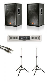 JBL JRX 115 2 Way 1000 Watt DJ/Club Loud Speakers w/ QSC GX3 Power