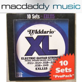 Addario EXL115 Blues Jazz Rock Strings 10x Pro Pack