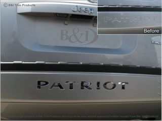 2007 2008 2009 2010 Jeep Patriot Chrome Insert Letters