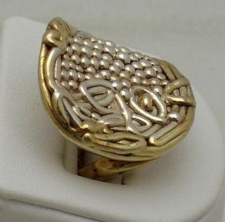 Jem Israel Sterling Silver Gold Electroformed Bracelet Ring Earring