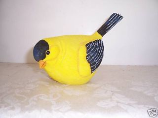 Yellow Finch Bird Figurine Collectible Animal Christmas