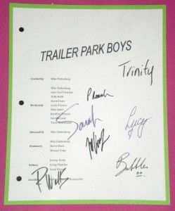 Trailer Park Boys Never Cry Shitwolf Signed Script Rpt
