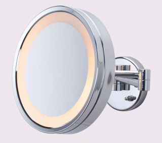 Jerdon First Class 3X Halo Lighted Wall Mounted Makeup Mirror HL7CF