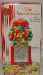 JELLY BELLY Mini Bean Machine Collectible Die Cast Dispenser Glass