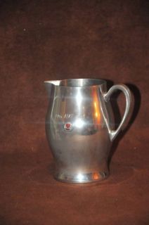 Paul Revere Repro Colonial Pewter Water Pitcher Harvard