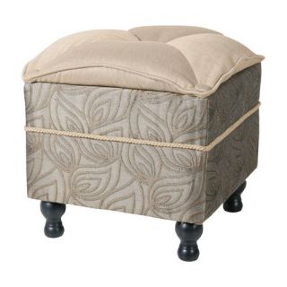 Jennifer Taylor Biltmore Ottoman with Cord and Self Buttons 2365