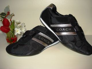 Coach Jenney  Black Silver Fashion Tennis Shoe