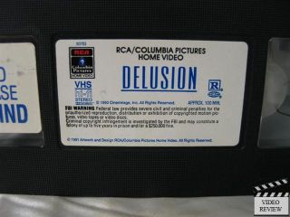 Delusion VHS Jim Metzler Jennifer Rubin Kyle Secor 043396907836