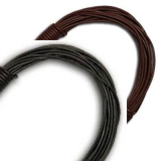 3M Brown Black Round Leather Jewellery Making Craft Cord Thonging 1mm