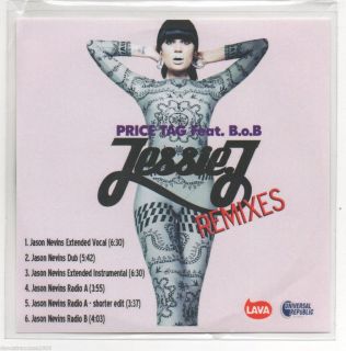 Jessie J Feat B O B Price Tag Remixes 6 Track Promo CD Jason Nevins
