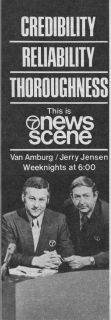 1972 KGO tv ad ~ VAN AMBURG & JERRY JENSEN Host News Scene in San