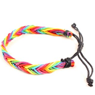  Rainbow Multi Mixed Color Hawaiian Adjustable Length Bracelet