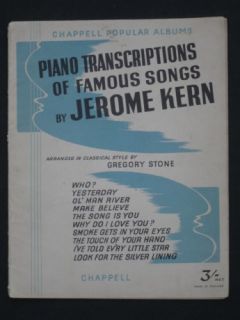 Jerome Kern Songbook 10 Songs