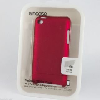 INCASE iPod Touch 4th gen Raspberry Metallic slider case w / stand