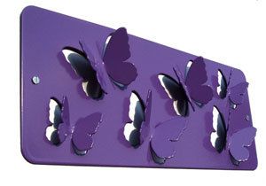 Butterfly Wall Necklace Holder Jewellery Hanger Purple