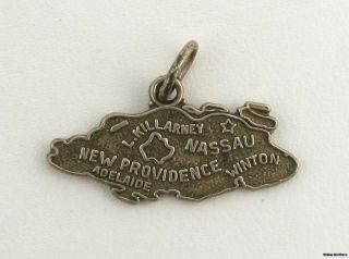 Rhode Island Charm   Sterling Silver 925 US State Souvenir Pendant