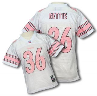 Jerome Bettis NFL Reebok Womens Girls Pink Replica Jersey Pittsburgh